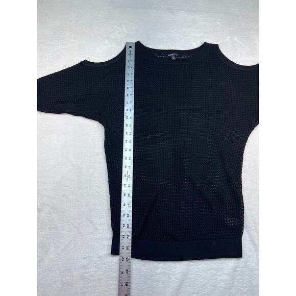Express Short sleeve Black Cold Shoulder Sweater Size XS - Picture 6 of 6